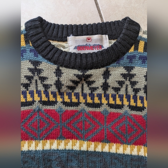 Vintage Obermeyer Ski Denali Style Wool Blend Sweater - Picture 5 of 9